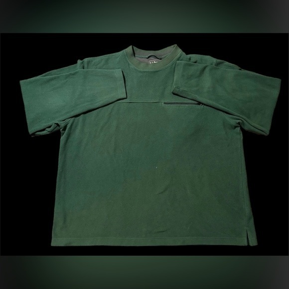 L.L. Bean Mens Size XL Heavy Fleece Blank Green Pullover‎ Sweater - Picture 2 of 6